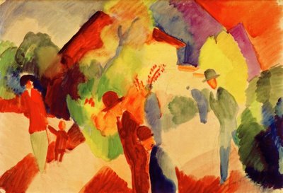 Walkers in the Park by August Macke
